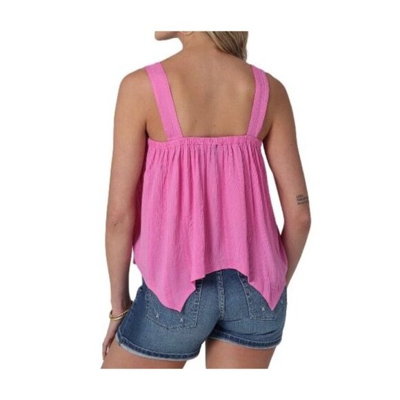 Wrangler Retro Women's Pink Lace Trim Tank Top 3XL 100% Rayon - Picture 4 of 7